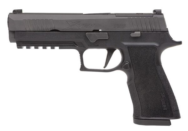 Sig Sauer P320 XTEN 10mm pistol with a 5-inch bull barrel, optics-ready slide, and 15+1 capacity, designed for self-defense, tactical use, and hunting