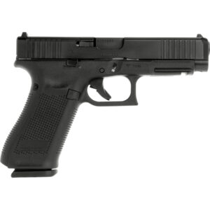 Glock 47 MOS 9mm pistol with optics-ready MOS system, front slide serrations, and a 17-round magazine, perfect for law enforcement, home defense, and tactical use.