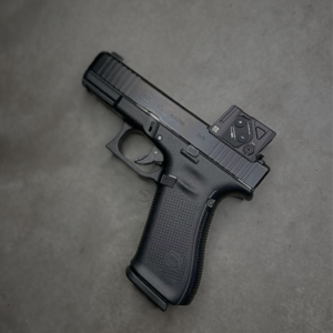 Glock 45 COA for sale – Gen5 9mm crossover pistol with full-size grip, compact slide, Certificate of Authenticity, magazines, backstraps, loader, and case